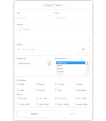 client-side extensions: disabled elements