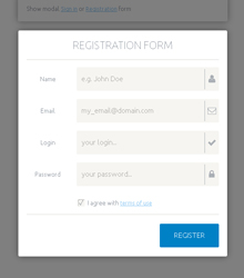 client-side extensions: modal window