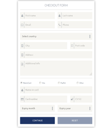 checkout form