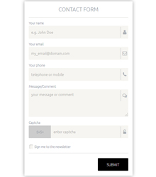 contact form