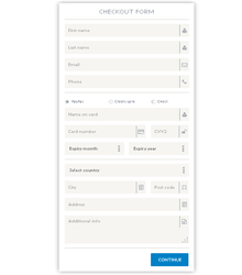 checkout form template