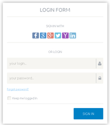 login form template