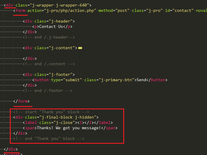 html structure